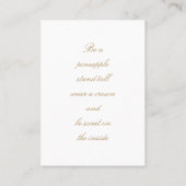 Carte d'affichage pour bijoux à ananas (Dos)