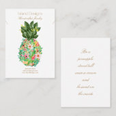 Carte d'affichage pour bijoux à ananas (Devant / Derrière)