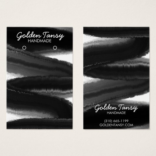 Carte d'affichage pour bijoux à linge de couleur d (Devant & derrière)