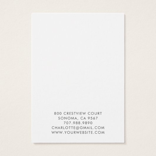 Carte d'affichage pour bijoux à oreille Abstraite (Dos)