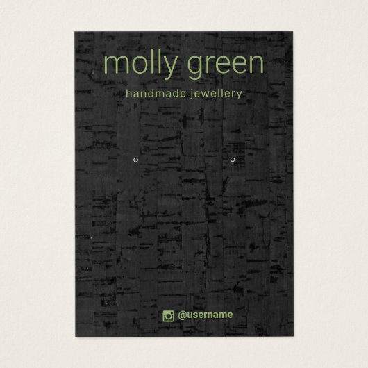 Carte d'affichage pour bijoux à oreille de liège m (Devant)