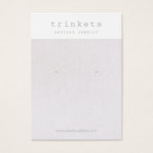 Carte d'affichage pour bijoux à oreille en lin bei (Devant)