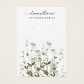 Carte d'affichage pour bijoux à oreille Fleur sauv (Devant)