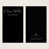 Carte d'affichage pour bijoux à oreille noire (Devant & derrière)