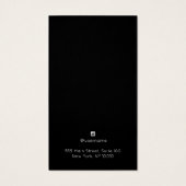 Carte d'affichage pour bijoux à oreille noire (Dos)