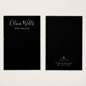 Carte d'affichage pour bijoux à oreille noire (Devant & derrière)