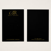 Carte d'affichage pour bijoux à oreille noire Mono (Devant & derrière)