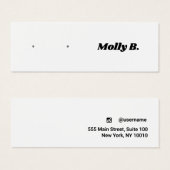 Carte d'affichage pour bijoux à oreille rétro (Devant & derrière)