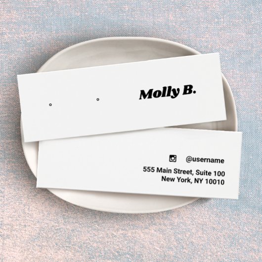 Carte d'affichage pour bijoux à oreille rétro