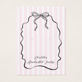 Carte d'affichage pour bijoux à oreille rose à rub (Devant)