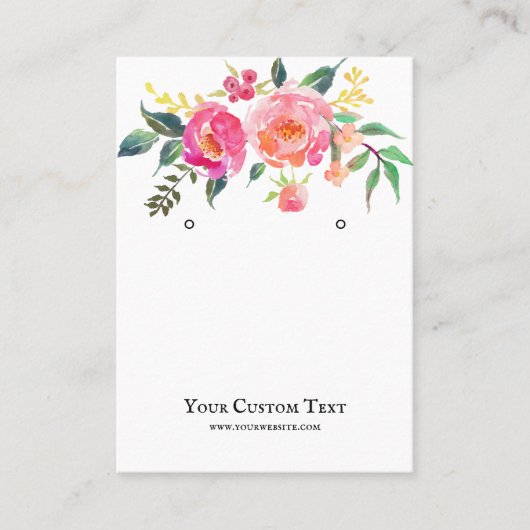 Carte d'affichage pour bijoux à oreilles ・ Aquarel (Devant)