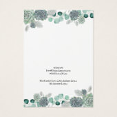 Carte d'affichage pour bijoux à oreilles, aquarell (Dos)