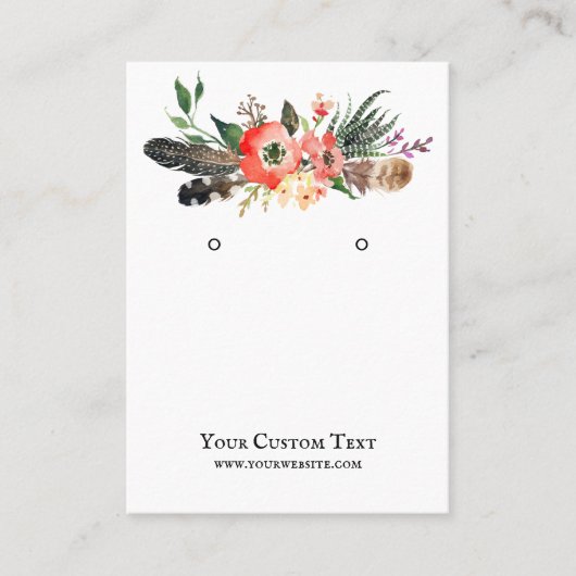 Carte d'affichage pour bijoux à oreilles ・ Boho Fe (Devant)