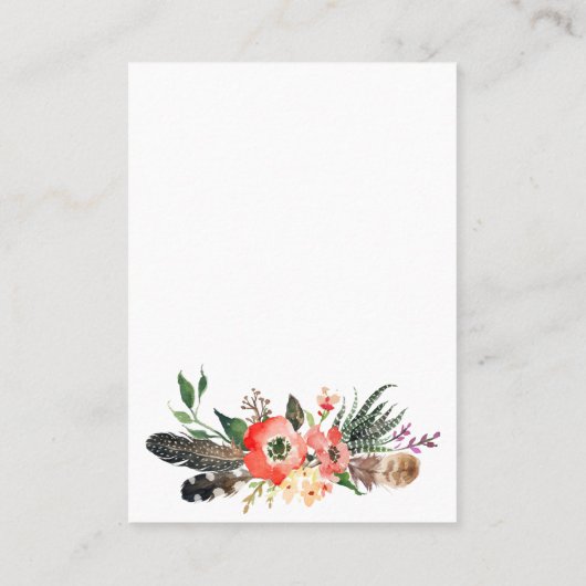 Carte d'affichage pour bijoux à oreilles ・ Boho Fe (Dos)