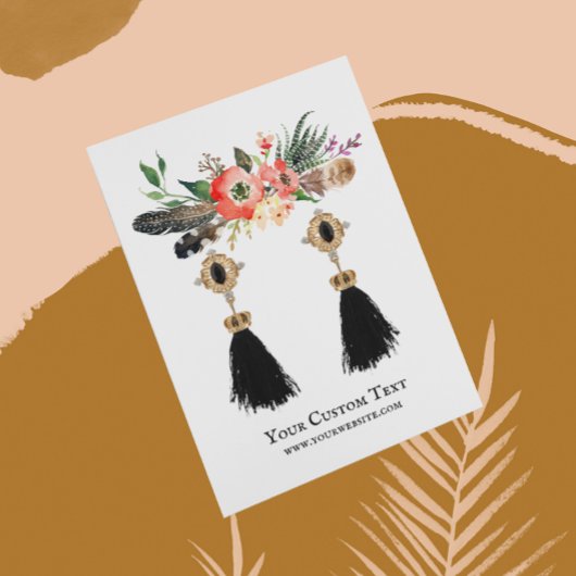 Carte d'affichage pour bijoux à oreilles ・ Boho Fe
