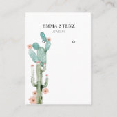 Carte d'affichage pour bijoux à oreilles ・ Cactus  (Devant)