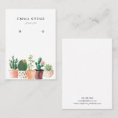 Carte d'affichage pour bijoux à oreilles ・ Cactus  (Devant / Derrière)