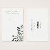 Carte d'affichage pour bijoux à oreilles couleur v (Devant & derrière)