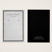 Carte d'affichage pour bijoux à oreilles ・ Cuir ch (Devant & derrière)