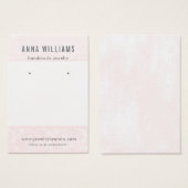 Carte d'affichage pour bijoux à oreilles ・ Dentell (Devant & derrière)