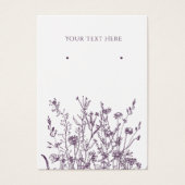 Carte d'affichage pour bijoux à oreilles ・ Floral  (Devant)