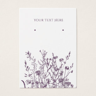 Carte d'affichage pour bijoux à oreilles ・ Floral 