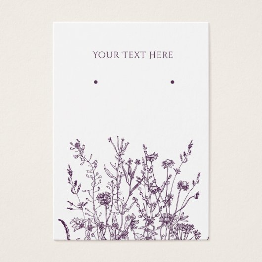 Carte d'affichage pour bijoux à oreilles ・ Floral  (Devant)