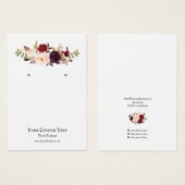 Carte d'affichage pour bijoux à oreilles, Floral B (Devant & derrière)