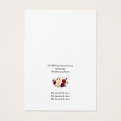 Carte d'affichage pour bijoux à oreilles, Floral B (Dos)