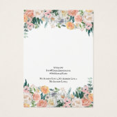 Carte d'affichage pour bijoux à oreilles, flores d (Dos)