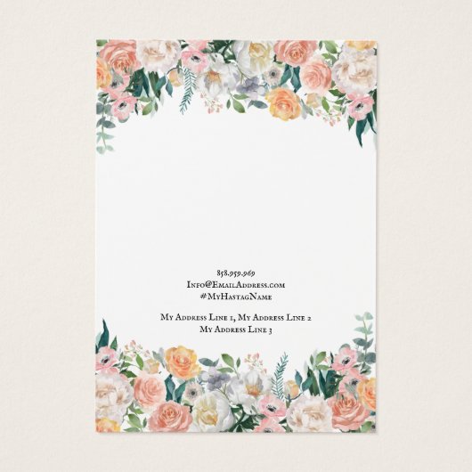 Carte d'affichage pour bijoux à oreilles, flores d (Dos)