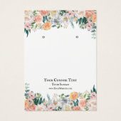 Carte d'affichage pour bijoux à oreilles, flores d (Devant)