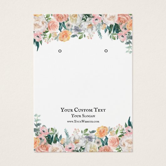 Carte d'affichage pour bijoux à oreilles, flores d (Devant)