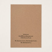 Carte d'affichage pour bijoux à oreilles, Kraft Br (Dos)