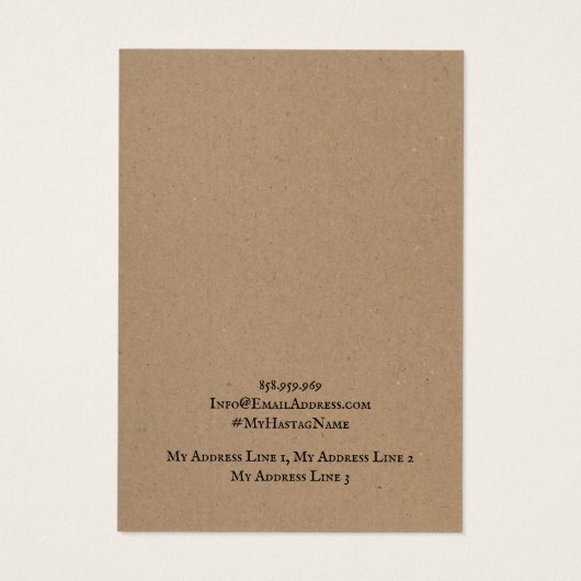 Carte d'affichage pour bijoux à oreilles, Kraft Br (Dos)