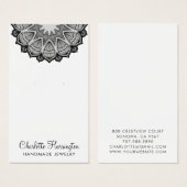 Carte d'affichage pour bijoux à oreilles Mandala (Devant & derrière)