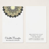 Carte d'affichage pour bijoux à oreilles Mandala (Devant & derrière)