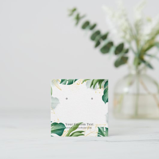 Carte d'affichage pour bijoux à oreilles ・ Or vert (Debout devant)