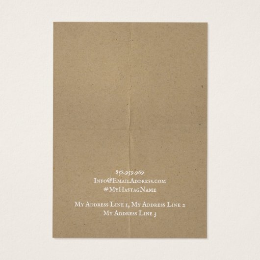 Carte d'affichage pour bijoux à oreilles, Texture  (Dos)