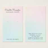 Carte d'affichage pour bijoux à pignon rose (Devant & derrière)