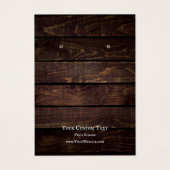 Carte d'affichage pour bijoux, bois foncé rustique (Devant)
