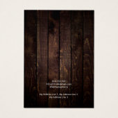 Carte d'affichage pour bijoux, bois rustique (Dos)