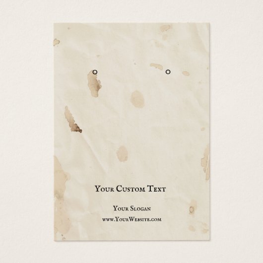 Carte d'affichage pour bijoux, Brown léger vieilli (Devant)