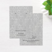 Carte d'affichage pour bijoux, Damas gris rustique (Bureau)