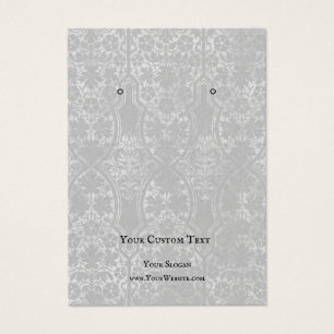 Carte d'affichage pour bijoux, Damas gris rustique
