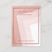 Carte d'affichage pour bijoux d'art rose pâle Dust (Devant)