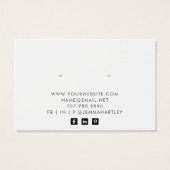 Carte d'affichage pour bijoux de la typographie mo (Dos)