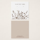 Carte d'affichage pour bijoux de poche ・ Cartes fl (Devant & derrière)