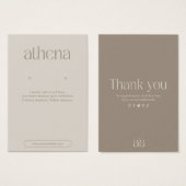 Carte d'affichage pour bijoux d'oreille beige mode (Devant & derrière)