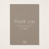 Carte d'affichage pour bijoux d'oreille beige mode (Dos)